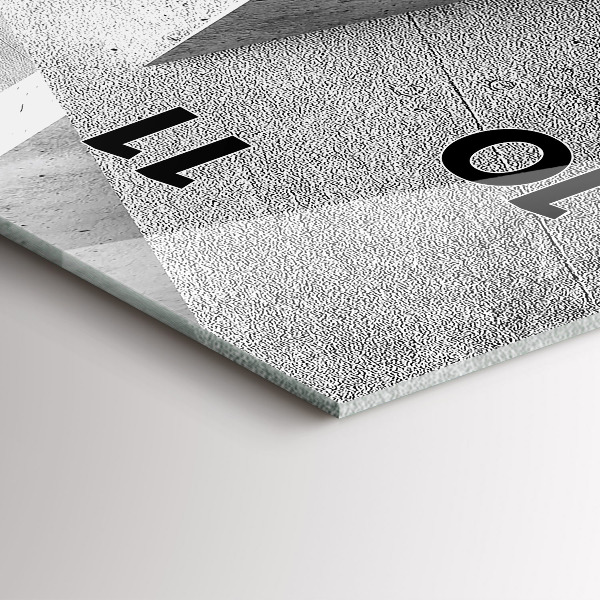 Zegar szklany pionowy Abstrakcja trójkąty