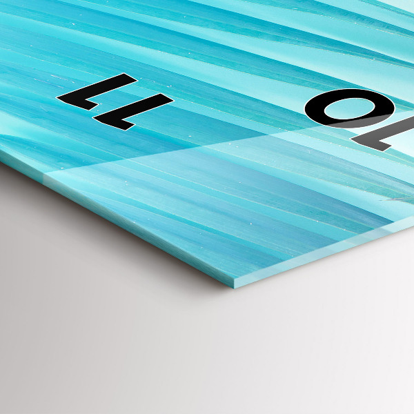 Zegar szklany pionowy Tropikalna palma