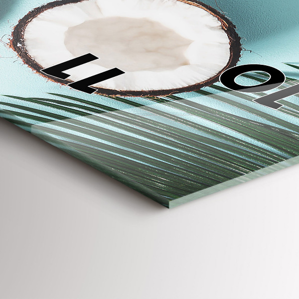 Zegar szklany pionowy Letnia kompozycja