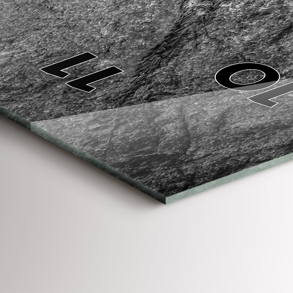 Zegar szklany pionowy Skała wulkaniczna