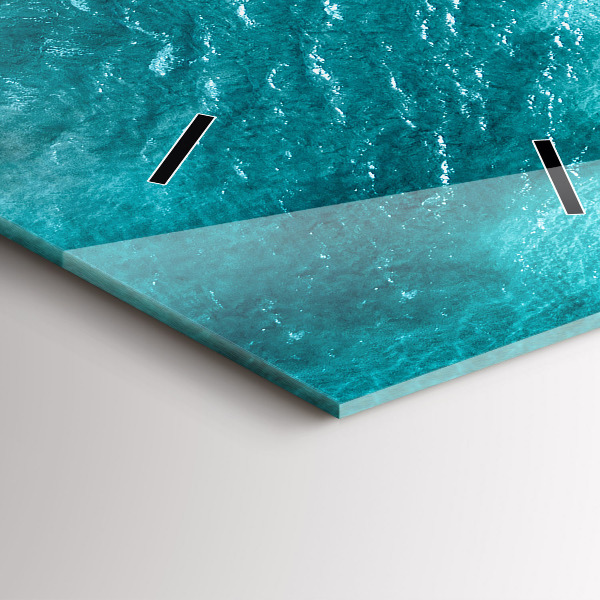 Zegar szklany pionowy Morze plaża ludzie