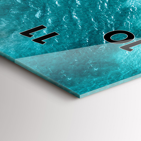 Zegar szklany pionowy Morze plaża ludzie