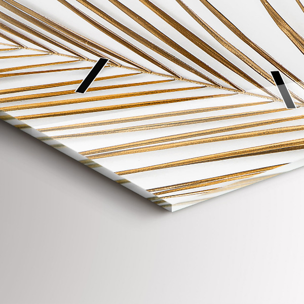 Zegar szklany pionowy Tropikalne liście