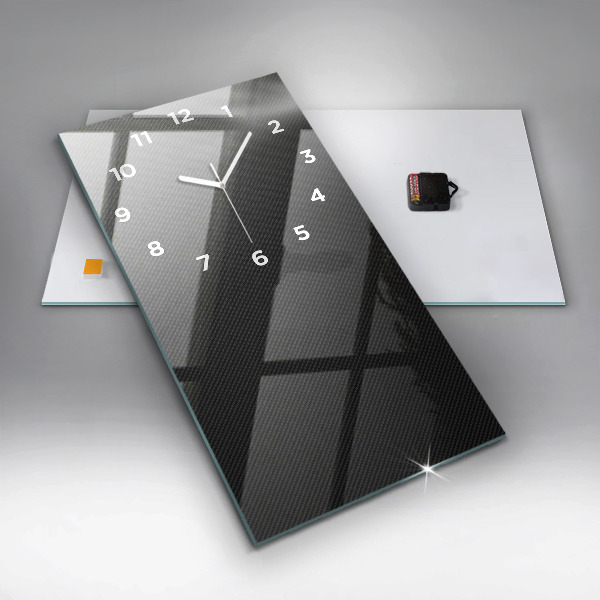 Zegar szklany pionowy Ciemna abstrakcja