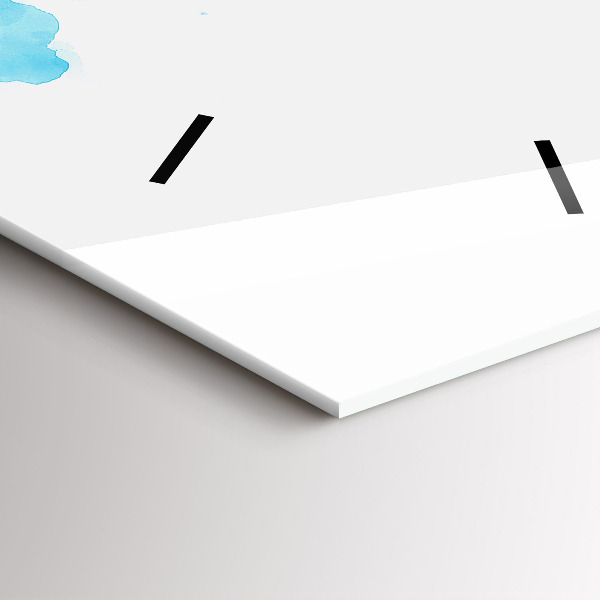 Zegar szklany pionowy Namalowane plamy