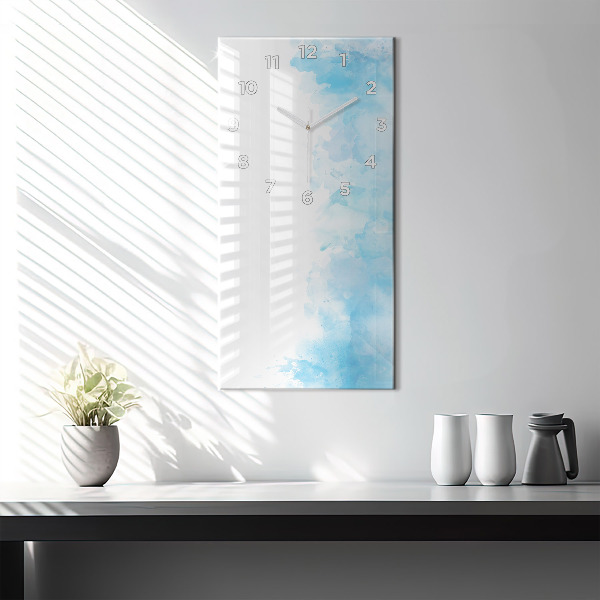 Zegar szklany pionowy Namalowane plamy