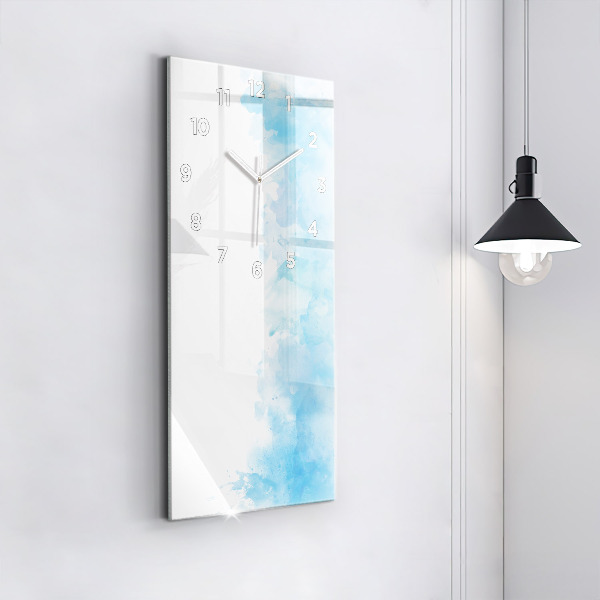 Zegar szklany pionowy Namalowane plamy