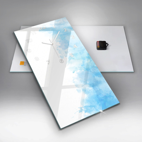 Zegar szklany pionowy Namalowane plamy