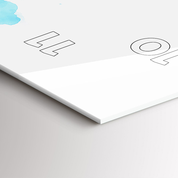 Zegar szklany pionowy Namalowane plamy