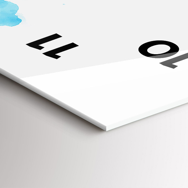 Zegar szklany pionowy Namalowane plamy