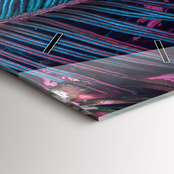 Zegar szklany pionowy Egzotyczne kwiaty