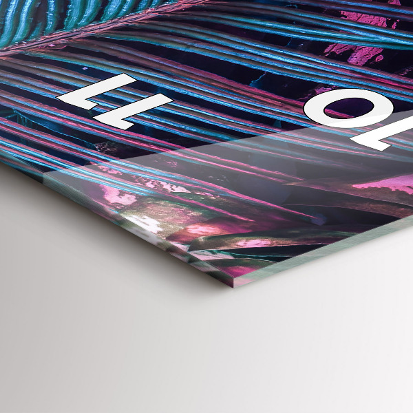 Zegar szklany pionowy Egzotyczne kwiaty