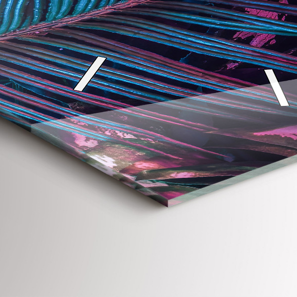 Zegar szklany pionowy Egzotyczne kwiaty