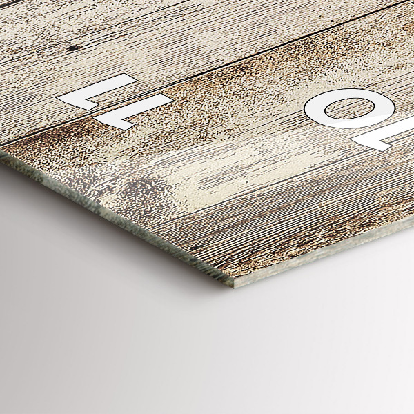 Zegar szklany pionowy Drewniane panele