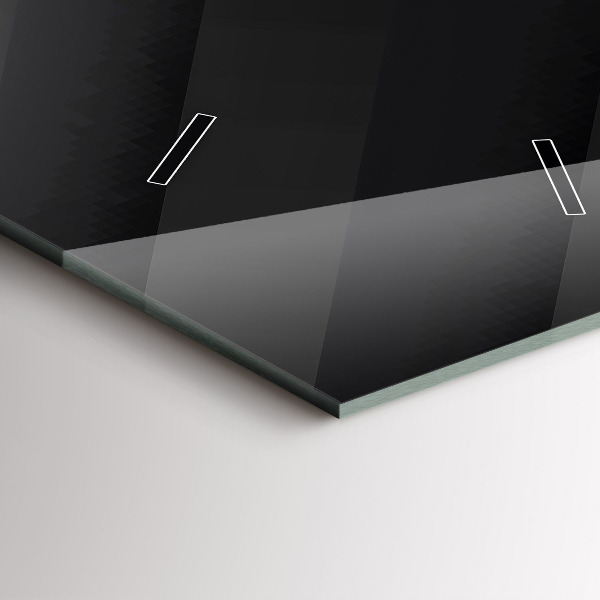 Zegar szklany pionowy Ciemna ściana wzór