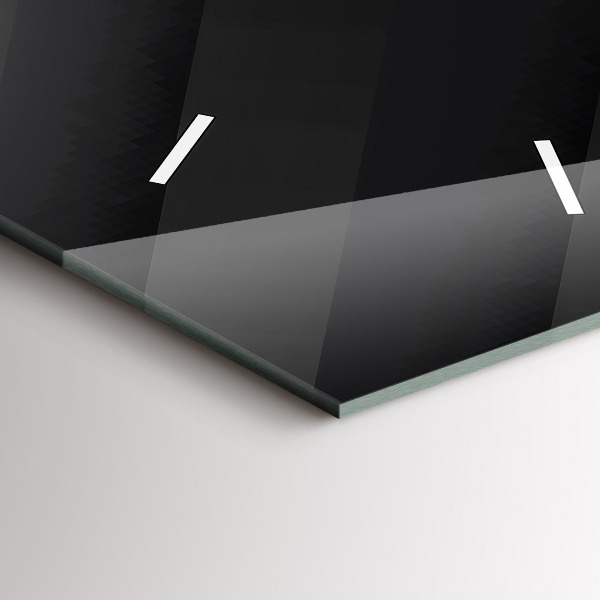 Zegar szklany pionowy Ciemna ściana wzór