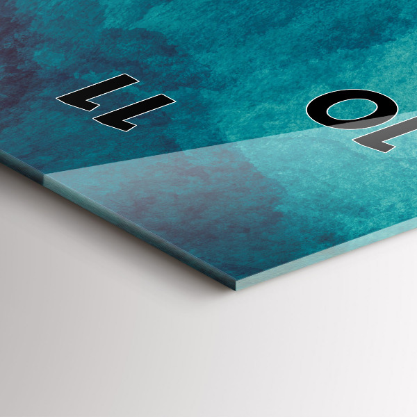 Zegar szklany pionowy Abstrakcja głębia