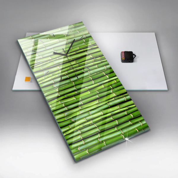 Zegar szklany pionowy Bambus Azjatycki