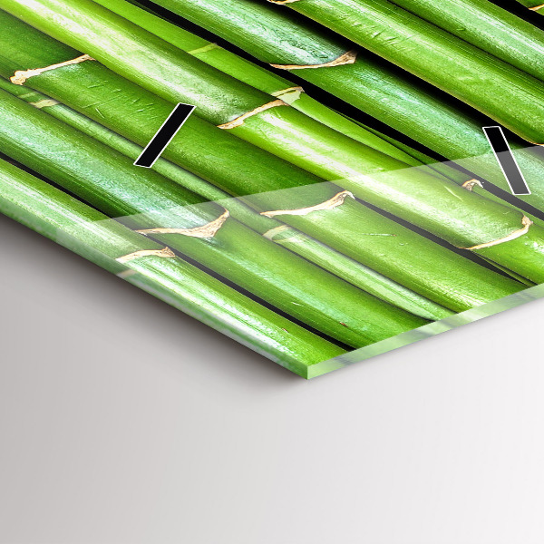 Zegar szklany pionowy Bambus Azjatycki