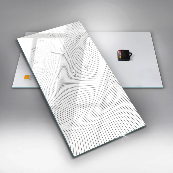 Zegar szklany pionowy Linie abstrakcja