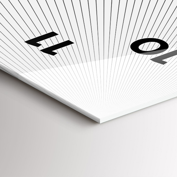 Zegar szklany pionowy Linie abstrakcja