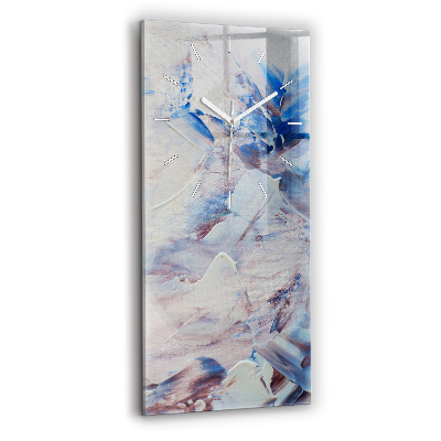 Zegar szklany pionowy Abstrakcja tekstura farby