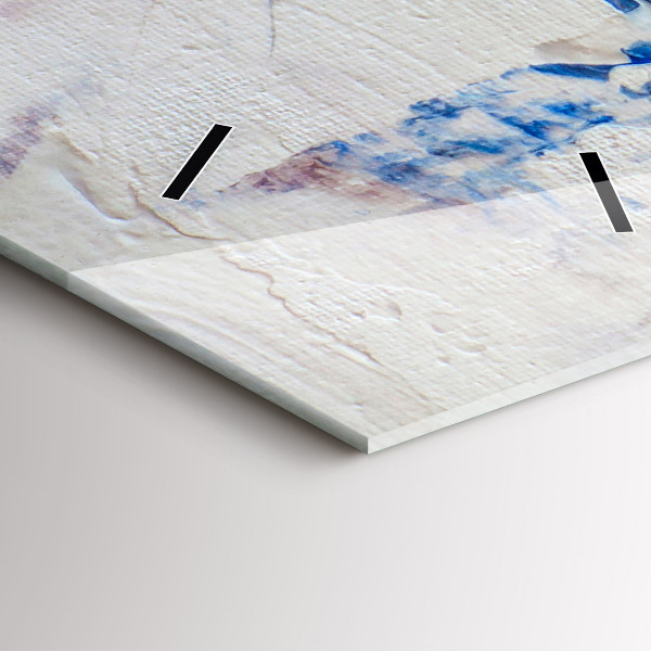 Zegar szklany pionowy Abstrakcja tekstura farby