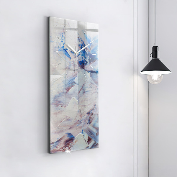 Zegar szklany pionowy Abstrakcja tekstura farby