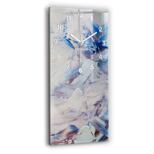 Zegar szklany pionowy Abstrakcja tekstura farby