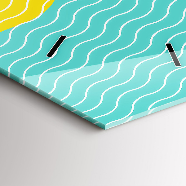 Zegar szklany pionowy Abstrakcja POP