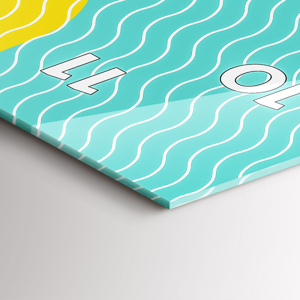 Zegar szklany pionowy Abstrakcja POP