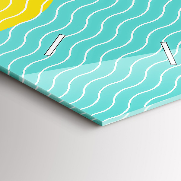 Zegar szklany pionowy Abstrakcja POP