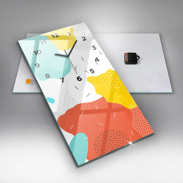 Zegar szklany pionowy Abstrakcja POP