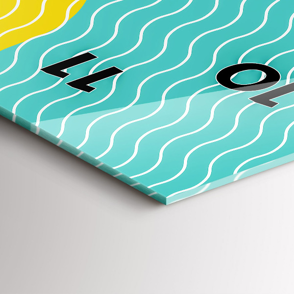 Zegar szklany pionowy Abstrakcja POP