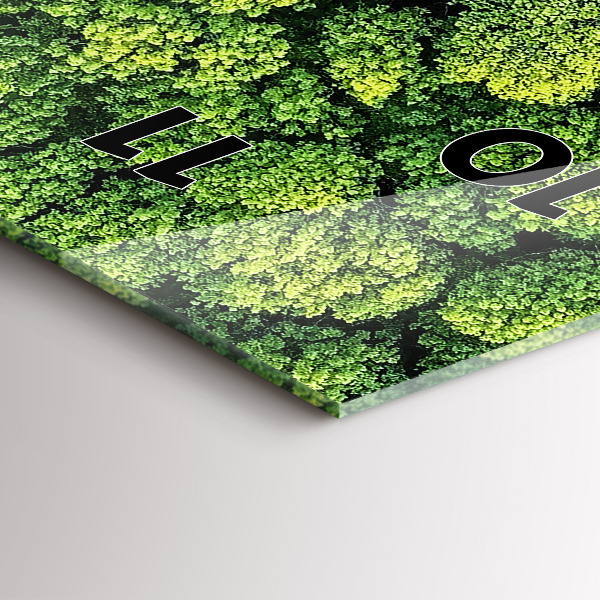 Zegar szklany pionowy Las z góry