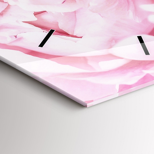 Zegar szklany pionowy Kwitnące kwiaty