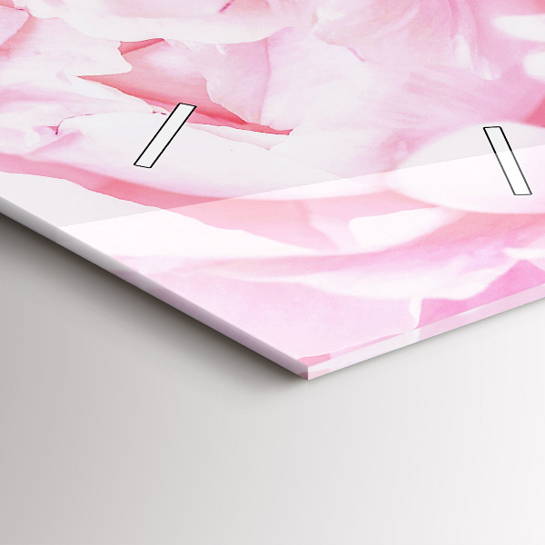 Zegar szklany pionowy Kwitnące kwiaty