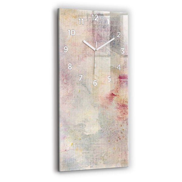 Zegar szklany pionowy Malowana abstrakcja