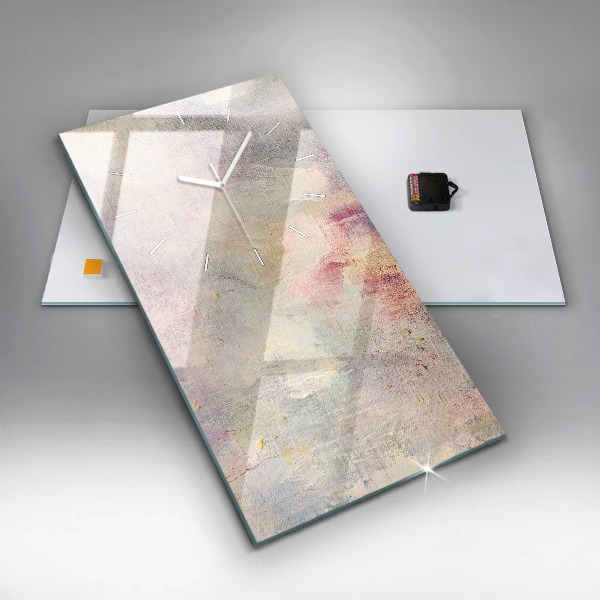 Zegar szklany pionowy Malowana abstrakcja