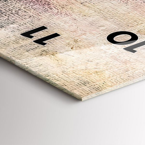 Zegar szklany pionowy Malowana abstrakcja