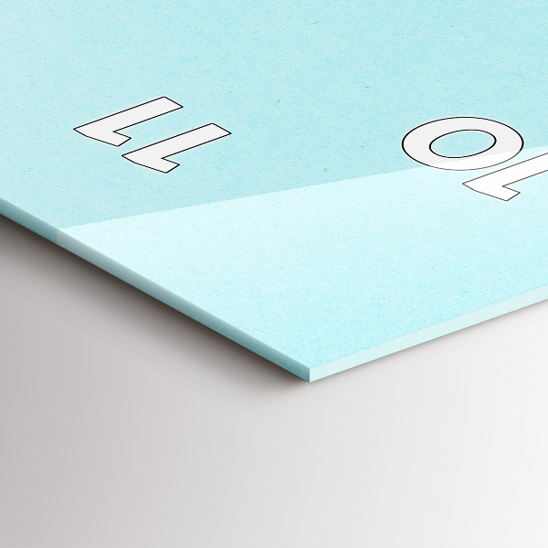 Zegar szklany pionowy Pastelowy wzór