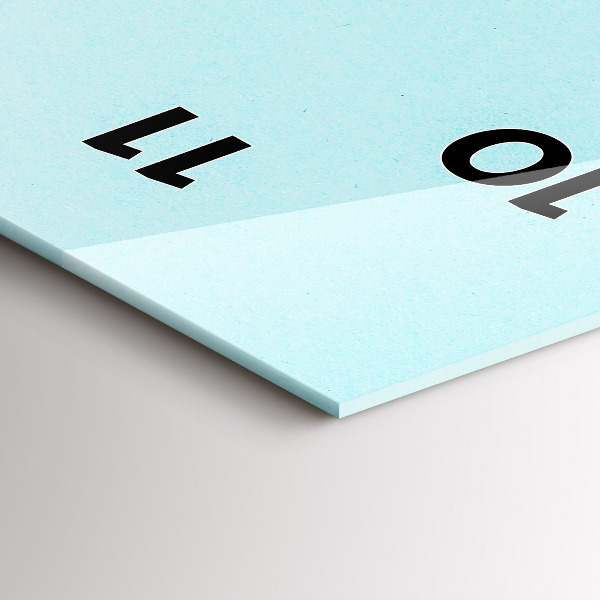 Zegar szklany pionowy Pastelowy wzór