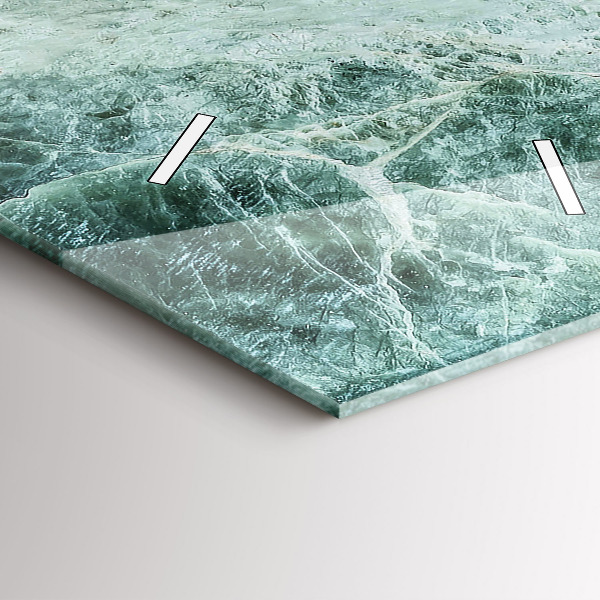 Zegar szklany pionowy Marmur Kamień Tekstura