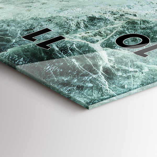 Zegar szklany pionowy Marmur Kamień Tekstura