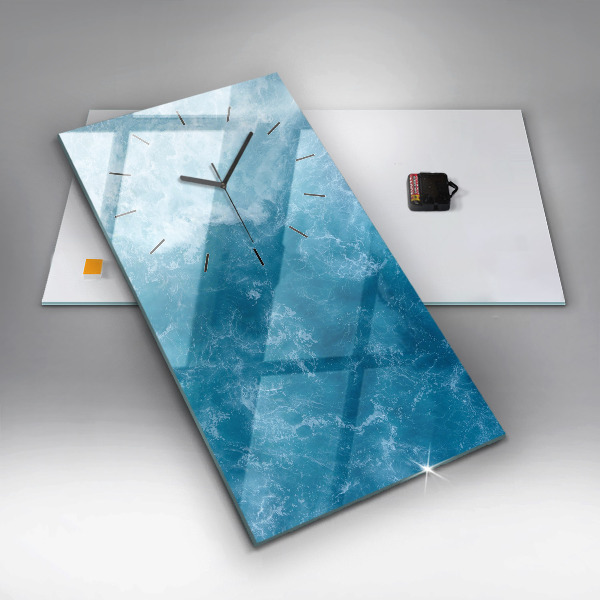 Zegar szklany pionowy Morze woda
