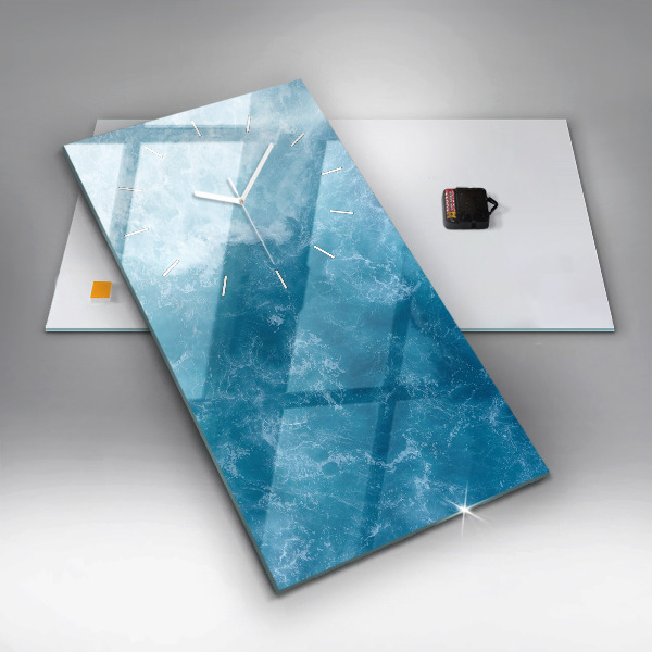 Zegar szklany pionowy Morze woda