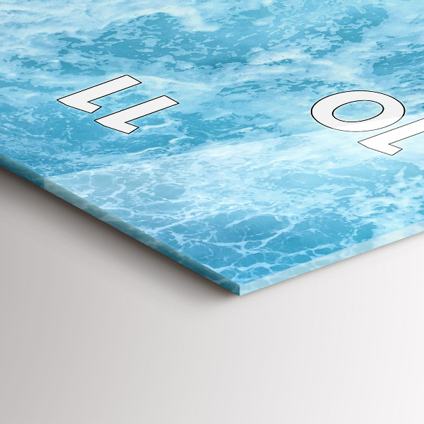 Zegar szklany pionowy Morze woda