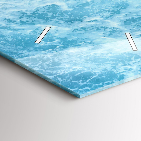 Zegar szklany pionowy Morze woda