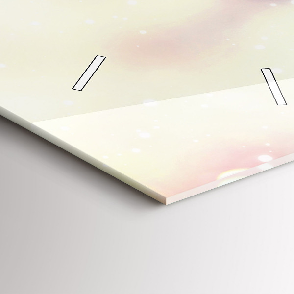 Zegar szklany pionowy Kwiaty wiosna