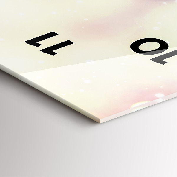 Zegar szklany pionowy Kwiaty wiosna